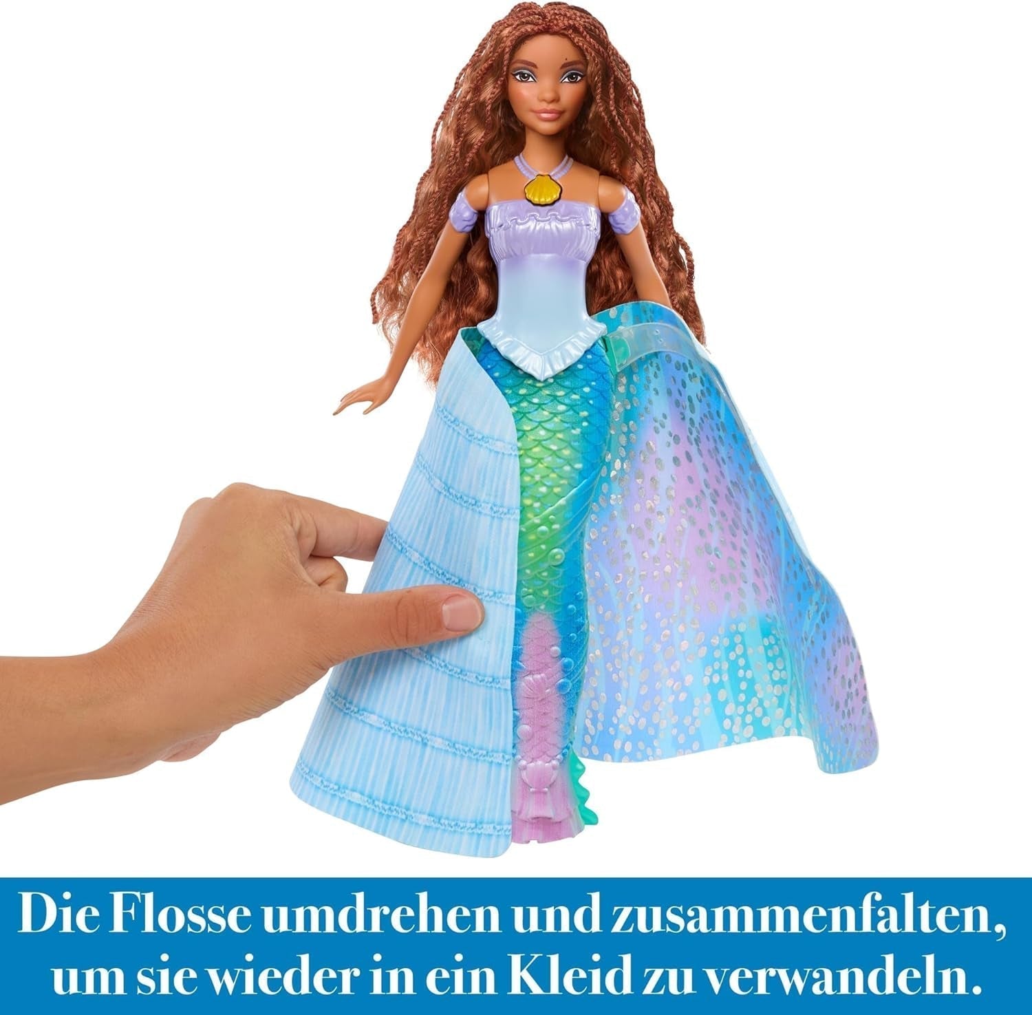 Mattel Disney Princess Ariel Doll, Inspired by The Little Mermaid Movie, Transformation: Mermaid-Man Toy, Mobile, Disney Gifts, 3 Year Old Toys, HLX13 Naty Shop Dolls