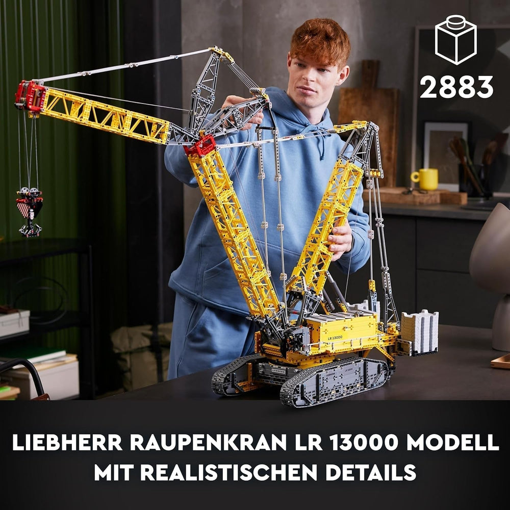 LEGO Technic Liebherr LR 13000 Crawler Crane Set, Build the Best Remote Controlled Construction Vehicle Model with Control+ App, Crane with Winch System and Lifting Arm, Large Model Kit for Adults 42146 Besuche Den LEGO-Store Building Sets