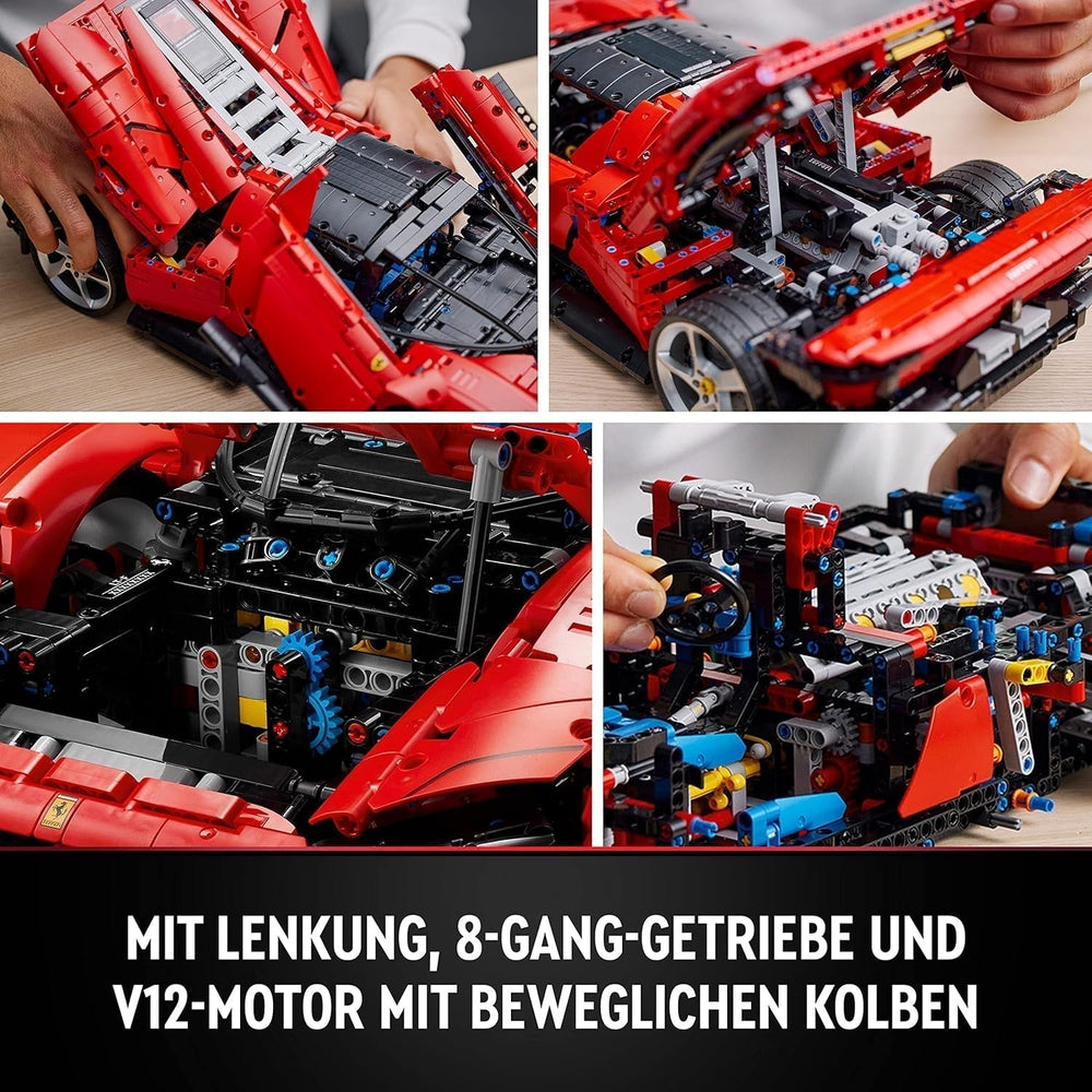 LEGO Technic Ferrari Daytona SP3 Model Kit 1:8 Scale, Red Super Sports Car, Extended Car Model Collector's Item, Ultimate Car Concept 42143 Building Sets Besuche den LEGO-Store