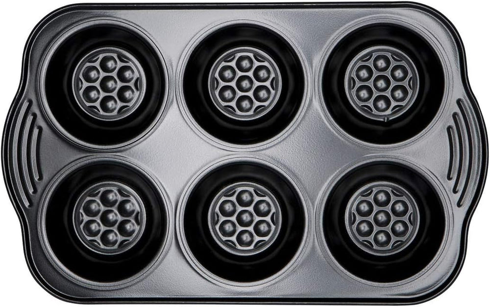Prestige 48227 Aerolift Muffin Zinn, Carbon Steel, Schwarz Molds and baking trays Naty Shop 6 Er Muffinblech