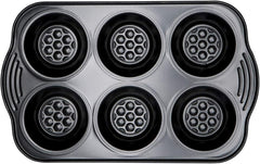 Prestige 48227 Aerolift Muffin Zinn, Carbon Steel, Schwarz Molds and baking trays Naty Shop 6 Er Muffinblech