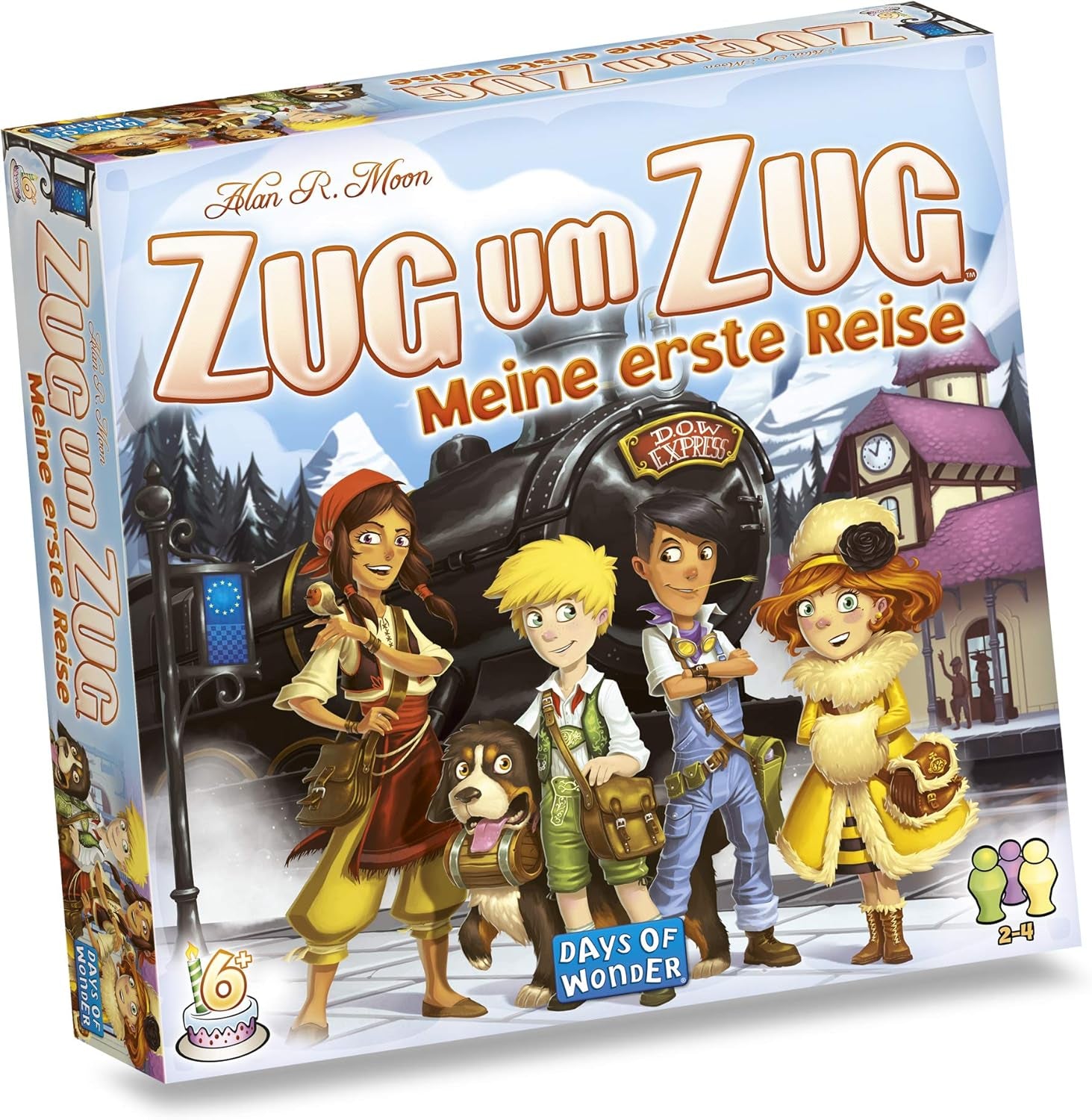 Days of Wonder, Ticket to Travel - My First Trip, Kids Game, Board Game, 2-4 Players, Ages 6+, 20+ minutes, German