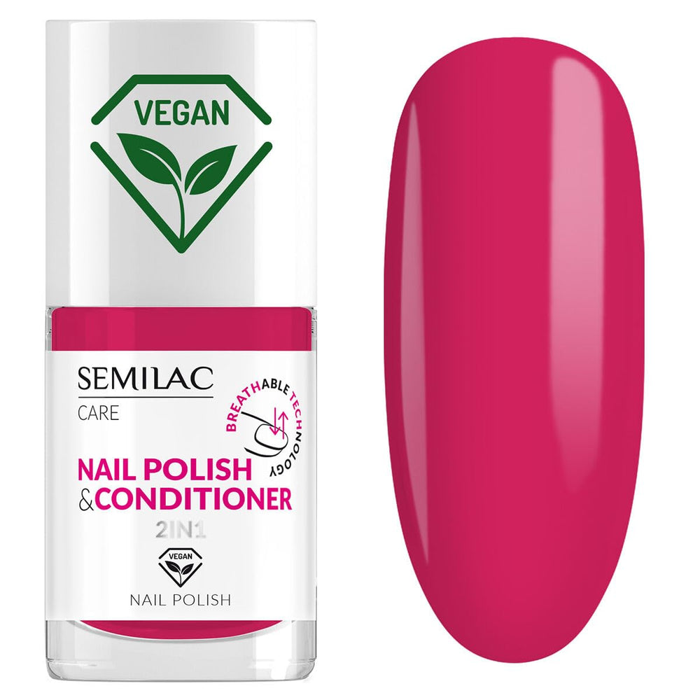 Semilac 030 Classic Nail Polish Semilac with conditioner 2 in 1 BREATHABLE TECHNOLOGY 7ml