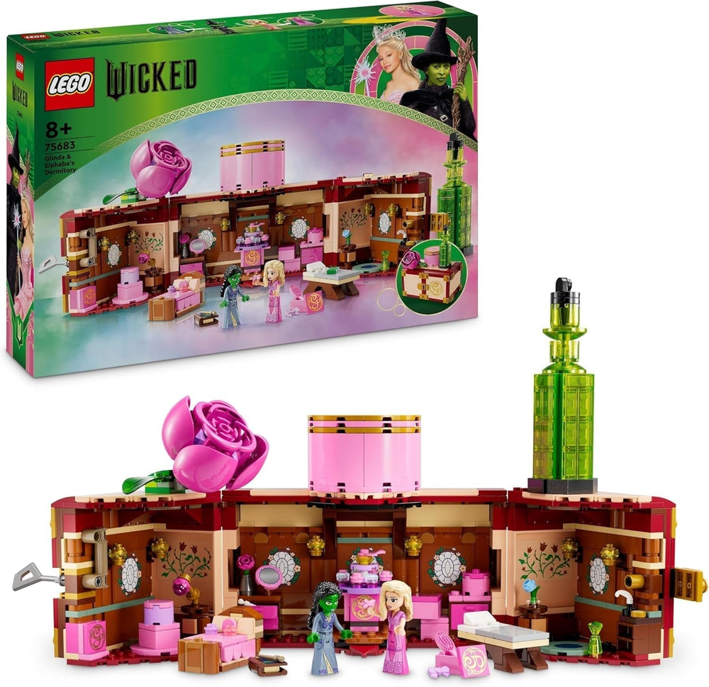 LEGO Wicked Glinda and Elphaba's Bedroom - Dollhouse with 2 Oz mini-dolls, great accessories including flowers and outfits - Creative toy for girls aged 8+ and fans - 75683 Building sets Besuche den LEGO-Store Default title