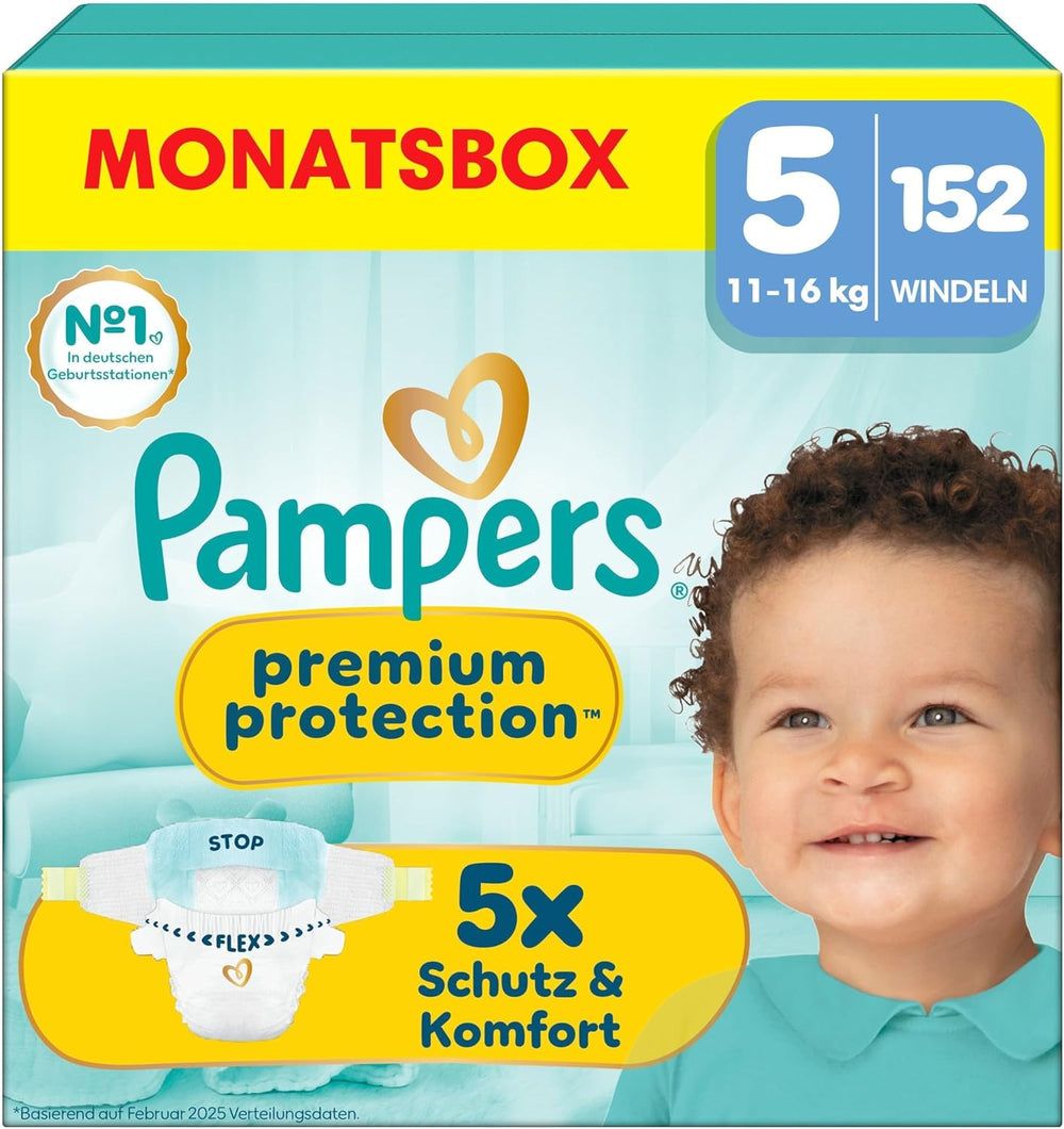 Pampers Premium Protection Size 6, 144 Diapers, 13kg-18kg, Our #1 Skin and Leak Protection