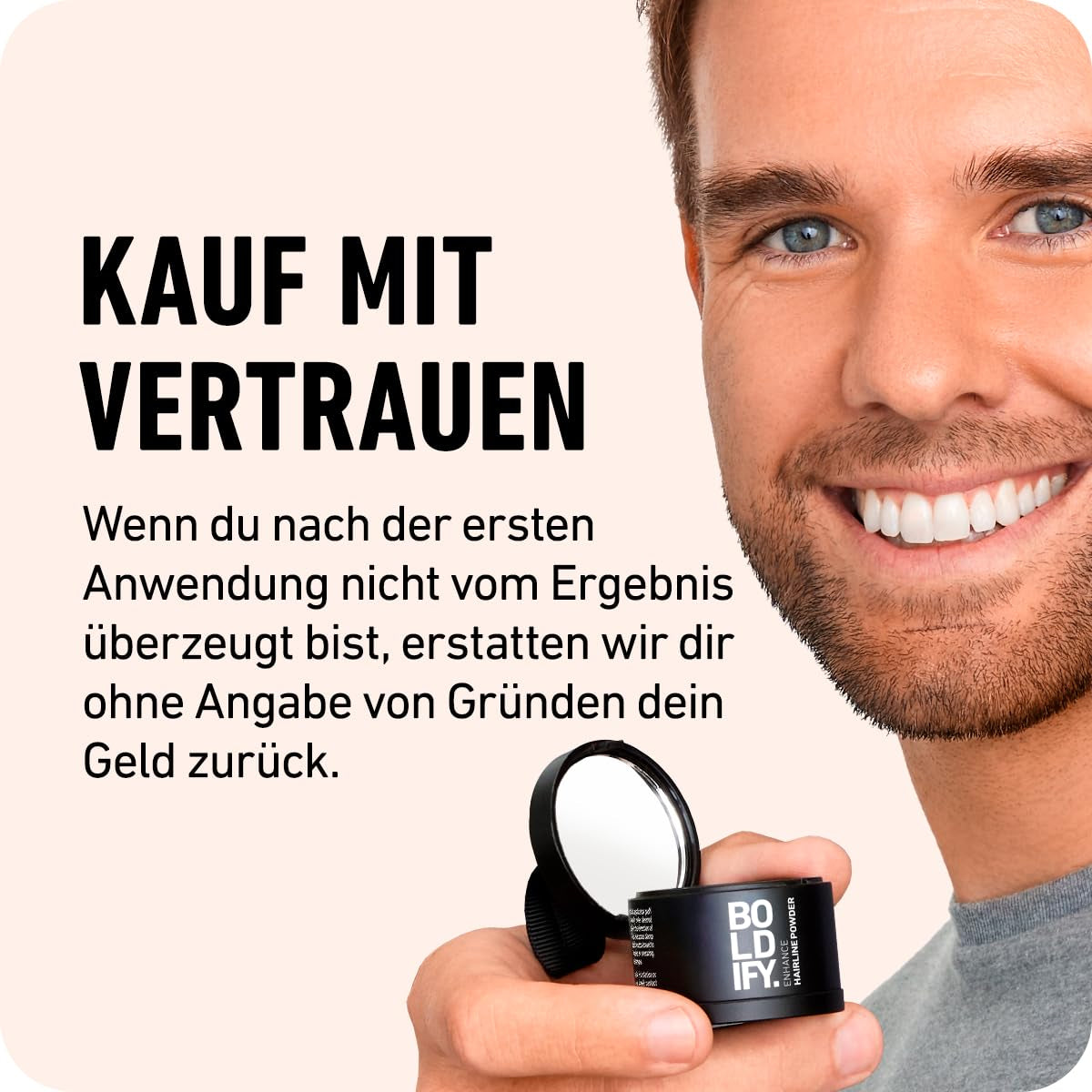 BOLDIFY pulbere rădăcină 4g - corector de păr pentru îngroșarea părului pentru femei și bărbați, acoperire gri pentru 48h, machiaj de păr rezistent la apă pentru a ascunde rădăcinile (negru) Vopsea pentru par Naty Shop