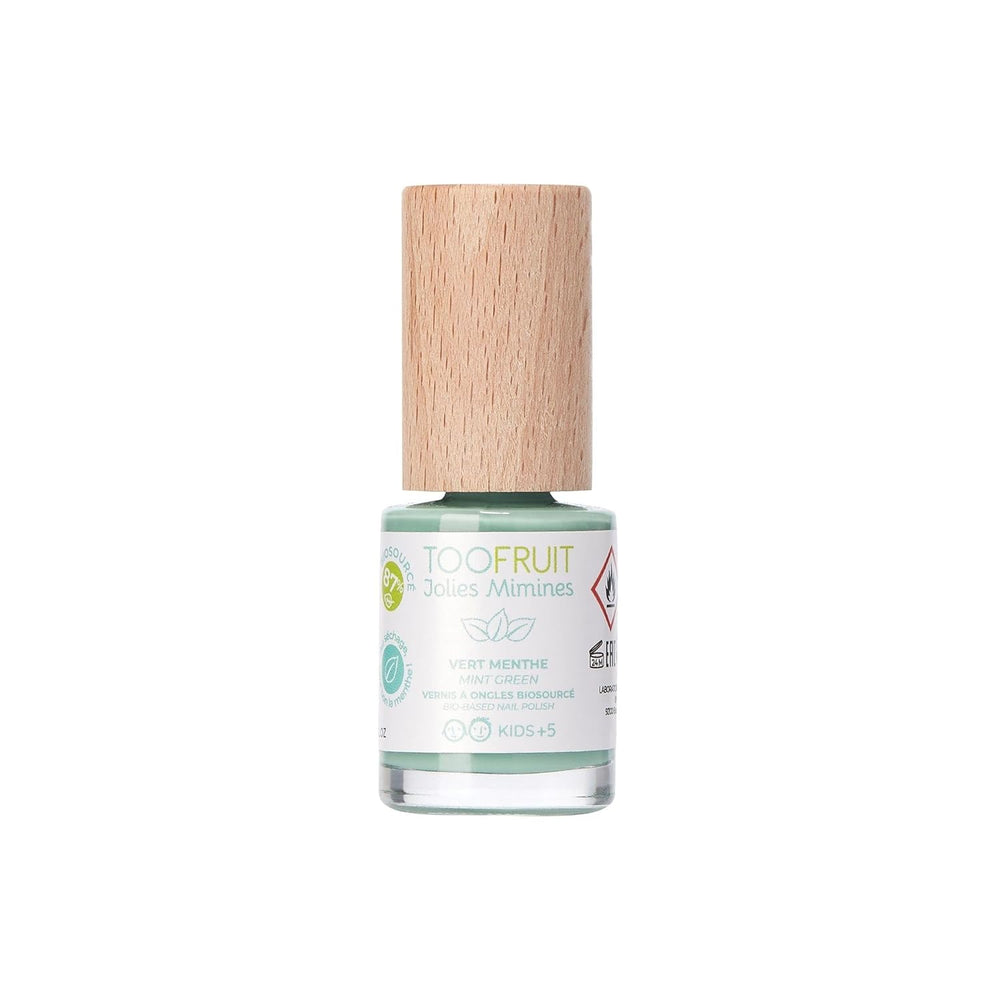 TOOFRUIT Kids Mint Nail Polish - Water Based, Removable, Solvent Free, Non-Toxic & Safe, 100% Vegan, 10ml