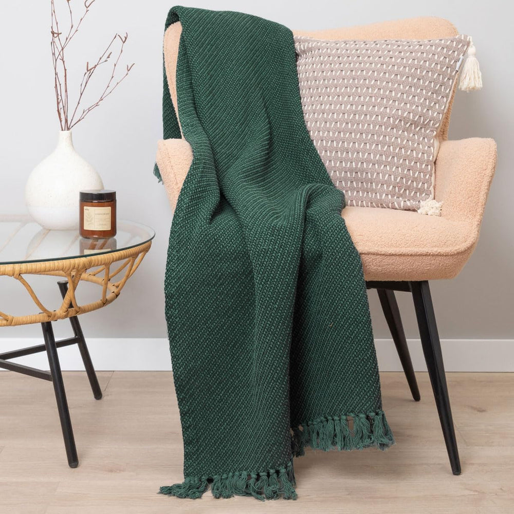 HOMLA Morris Plaid Cotton Fringe Blanket - Soft and Comfortable Blanket Cotton Blanket - Fine Fabric 130 X 170 Cm Ecru Beds and Blankets Besuche den HOMLA-Store Greetings