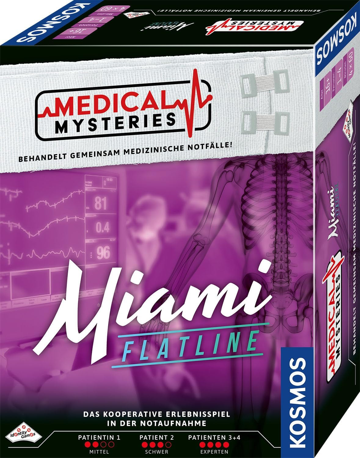 KOSMOS 684426 Medical Mysteries - Miami medical co-op RPG Medical Crime Files board game for ages 16 and up