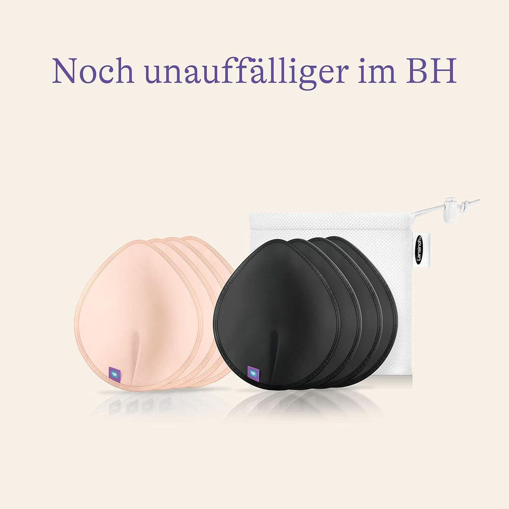 Lansinoh Waschbare Stilleinlagen Hellrosa & Schwarz - 8 Stück Inkl. Wäschenetz - Ultrasaugfähig, Superweich Und Wiederverwendbar Accessories Food and Breastfeeding Bebe Naty Shop