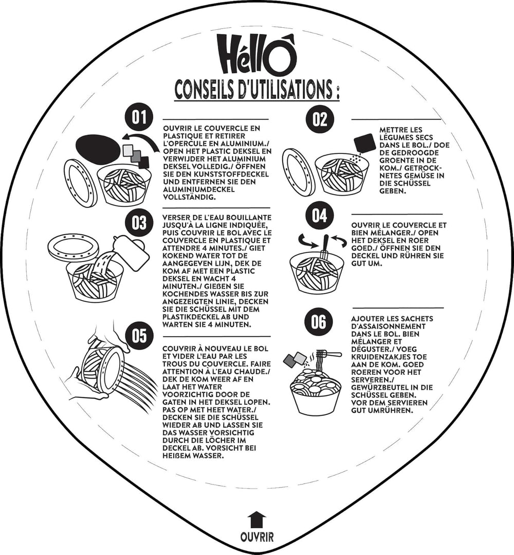 HELLO PHO WOK instant rice noodles, beef - 1 x 76 g