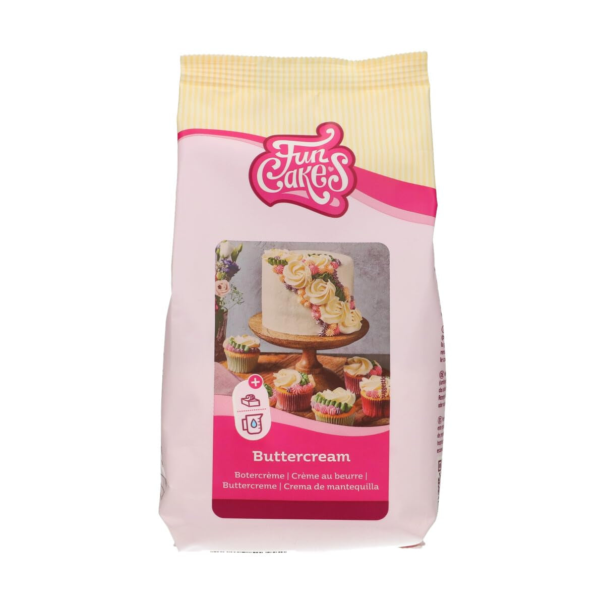 Funcakes Mix Für Buttercreme: Einfach Zu Berübenen, Cremig, Perfekt Zum Dekorieren, Abdecken Und Füllen Von Kuchen, Belag Auf Cupcakes, Halal., 1 Kg Mix for baking and cooking Naty Shop 500 G Buttercreme