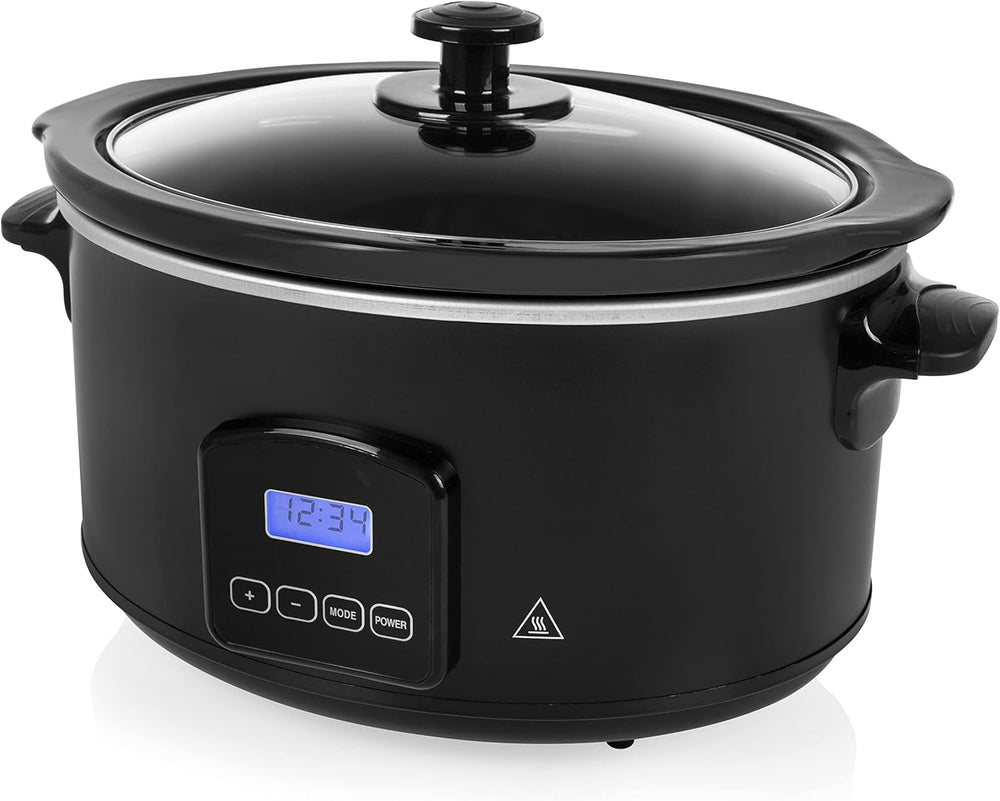 Tristar VS-3915 slow cooker, stainless steel ceramic pot with 2 heat settings and keep warm function, 3.5 L Slow Cooker Naty Shop Digitale Steuerung