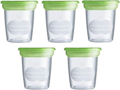 MAM Set of 5 containers for milk and food, made of plastic, without Bpa and Bps Accessories Food and Breastfeeding Bebe Naty Shop