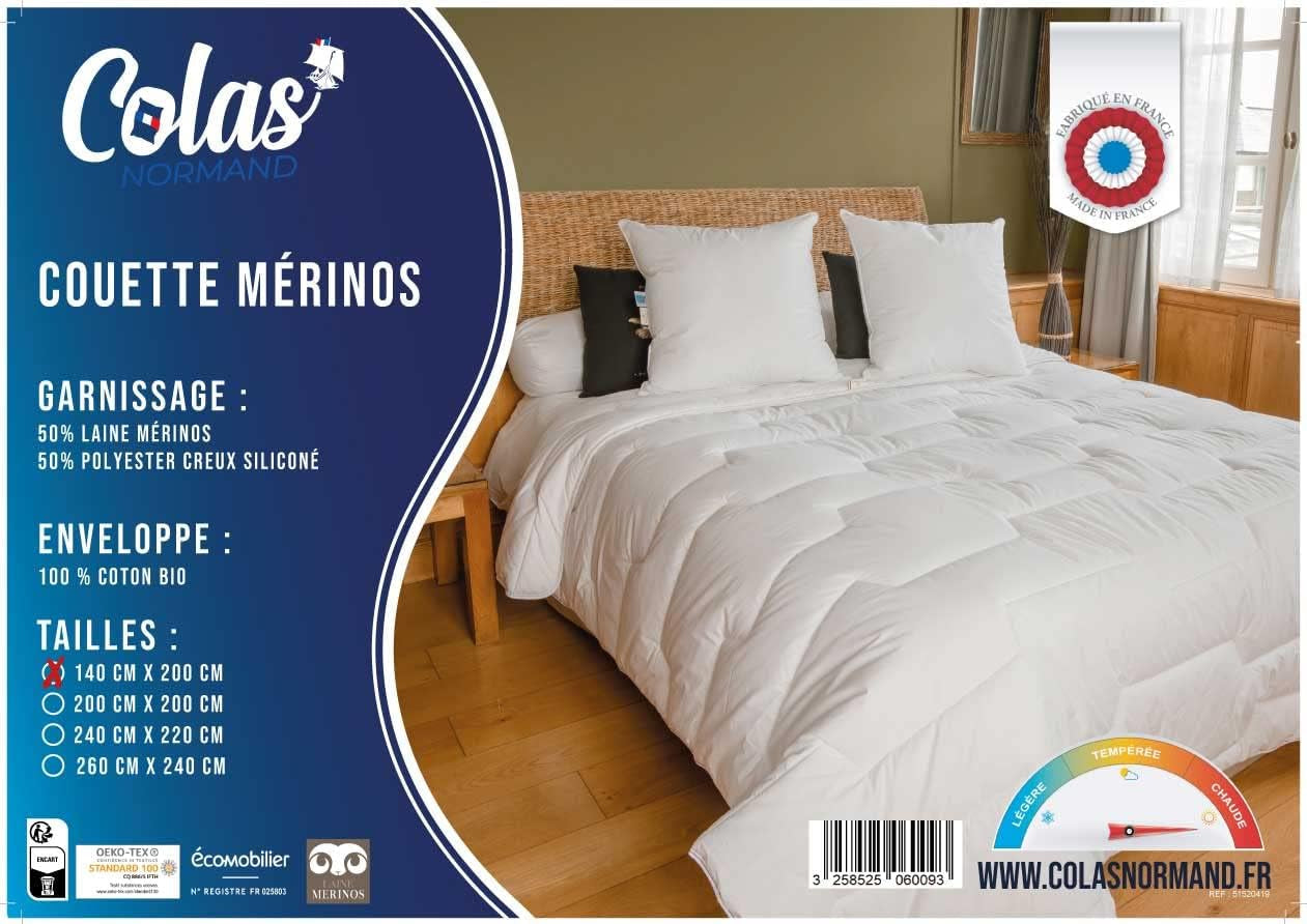 Quilt 140 X 200 Cm | Organic cotton and Merino wool | Warm Machine washable at 30 °C Duvets and quilts Naty Shop