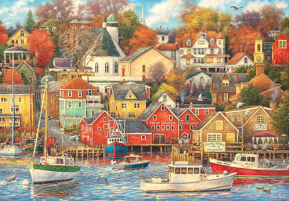 Clementoni - 31685 Collection Puzzle - Good Times Harbor - Puzzle 1500 pieces from 14 years old, adult puzzle with hidden objects, skill game for the whole family, medium Puzzle Naty Shop