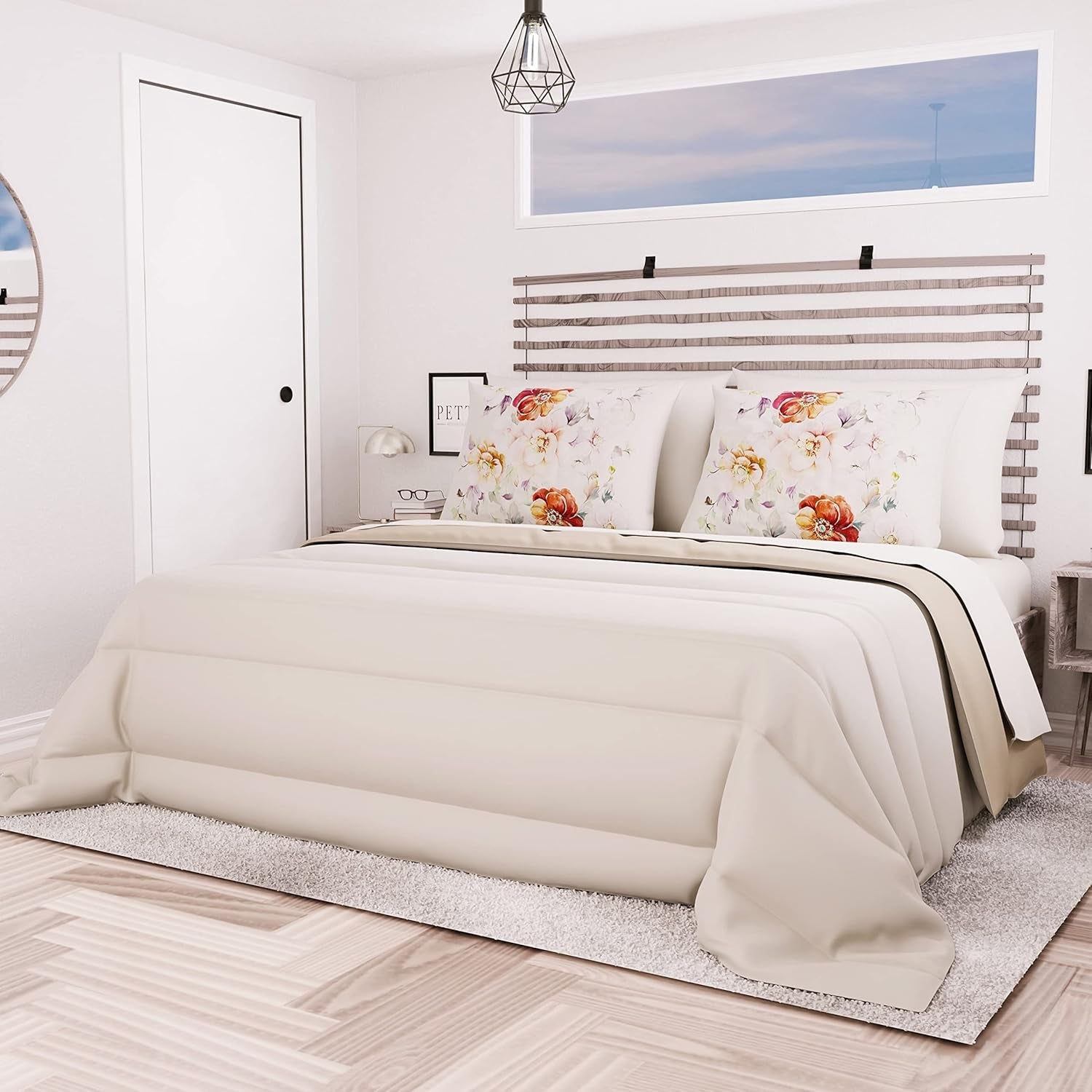 PETTI Artigiani Italiani - Double bed winter blanket, maxi, monochrome, double-sided, white, gray, 100% Made in Italy