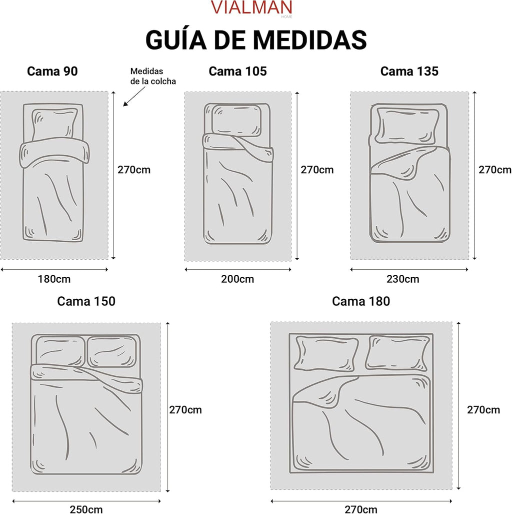 VIALMAN Colcha Bouti Ligera Cuvertură de pat Sofia 21, bumbac poliester, bej, Cama 150: 250 X 270 Cm Paturi si Cuverturi Besuche den VIALMAN-Store