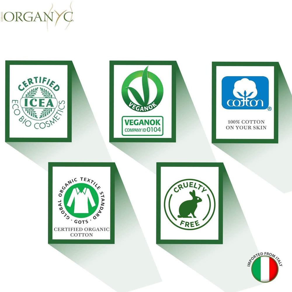 Organyc Moist Intimate Wipes, Made from 100% Certified Organic Cotton - 4 Packs of 20 Wipes (80 Wipes Total)