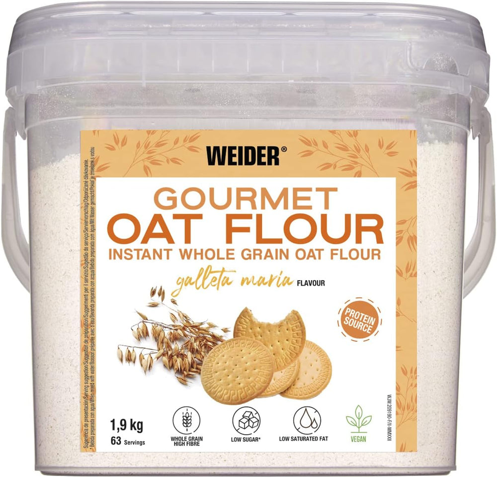 Weider Gourmet Oatmeal (1.9 kg) brownie flavor. Whole grain oatmeal. Low sugar protein source.
