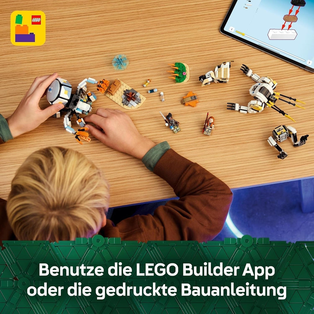 LEGO Horizon Adventures Aloy and Varl Vs. Armored Walker and Sawtooth, monster car toy and minifigures, collection set for video game fans, boys and girls over 9 years old 77037 Building sets Besuche den LEGO-Store