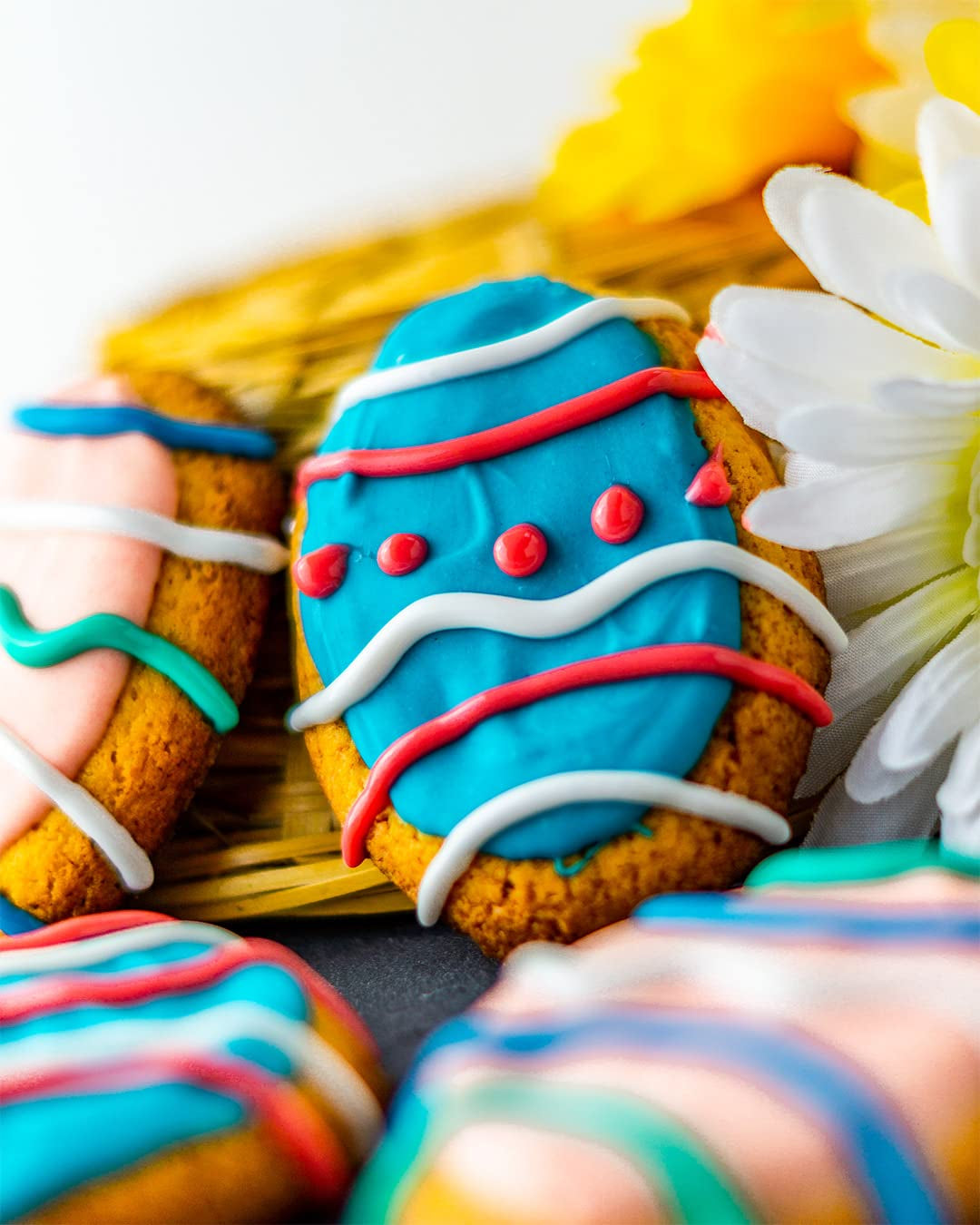 RUF Zucker-Schrift, 4 Tuben Dekor-Schrift in Türkis, Pink, Orange & Blau, Zur Beschriftung Von Glasur, Zuckerguss Und Fondant, Tortendeko Für Weihnachtsplätzchen, 4 X 25G Glazuri si Decor Naty Shop