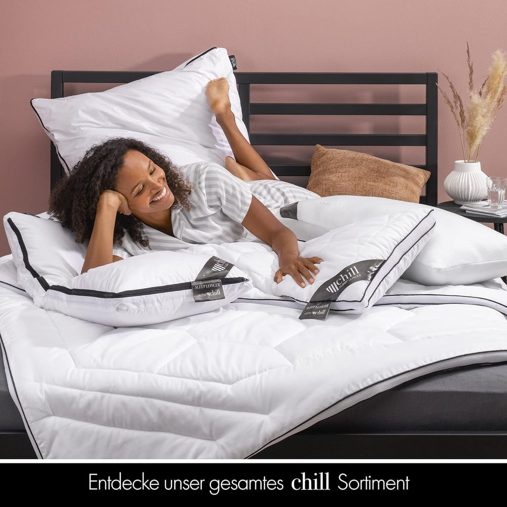 Plapumă 4 anotimpuri 135X200-2 în 1 plapumă all-season 135X200 - Plapumă respirabilă, lavabilă și vegană - Plapumă duo cu bandă de confort pentru dormit - Umplutură 500G & 700G Plapumi si pilote Naty Shop