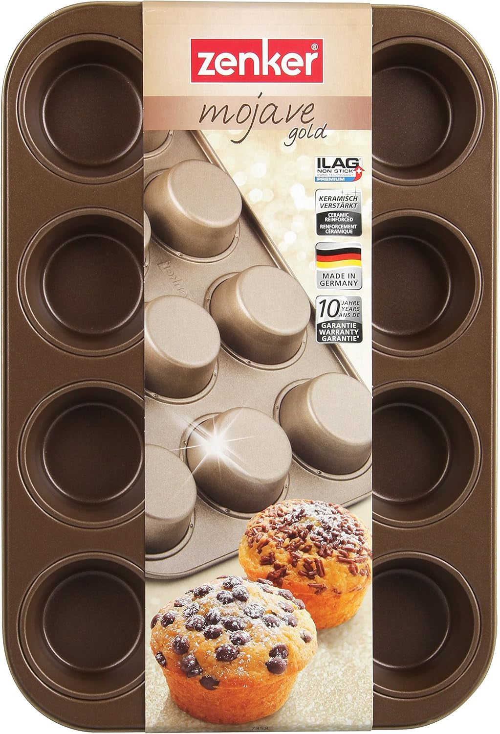 Zenker, muffin pan diameter Ø 7 cm, MOJAVE GOLD Molds and baking trays Naty Shop