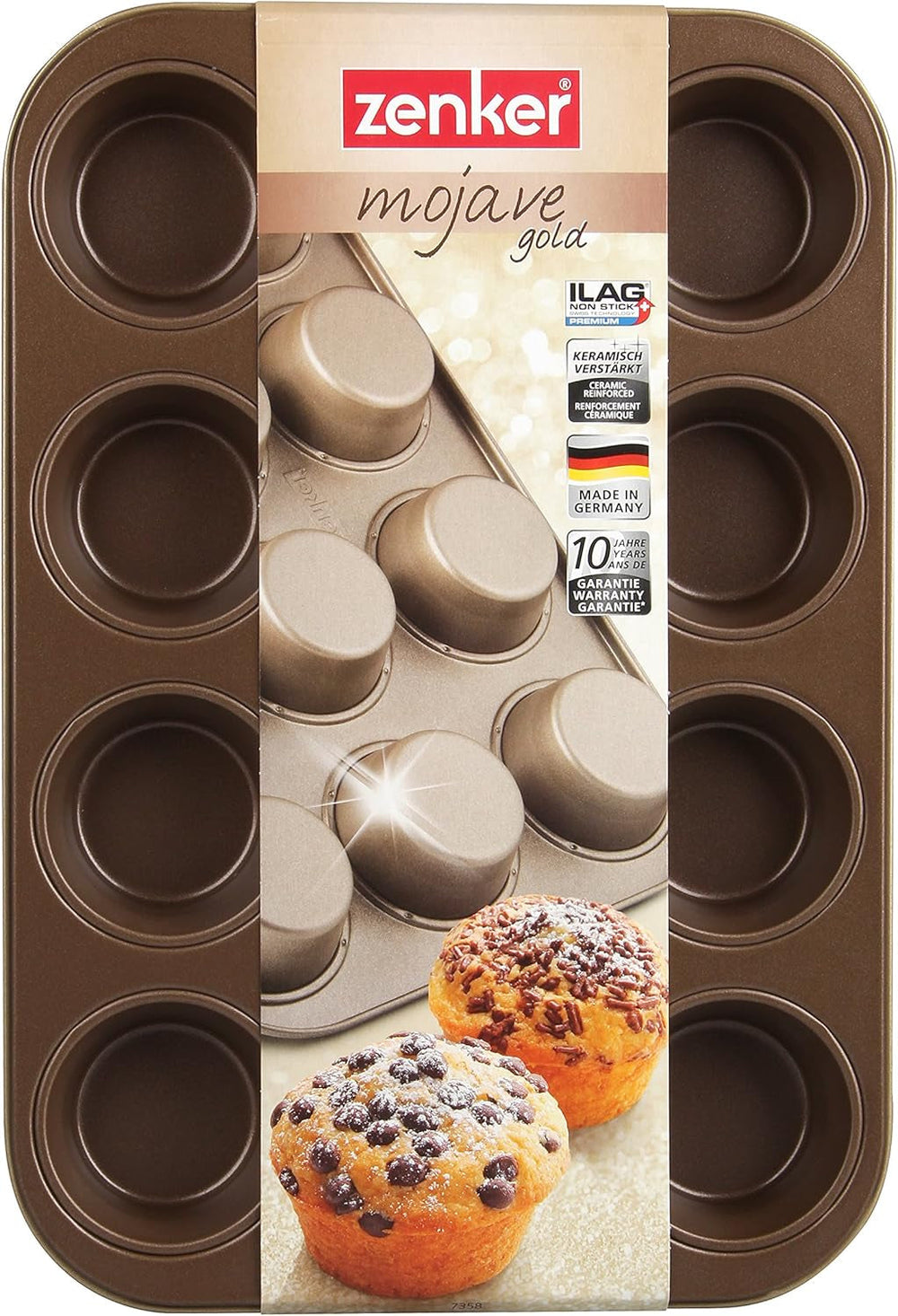 Zenker, muffin pan diameter Ø 7 cm, MOJAVE GOLD Molds and baking trays Naty Shop