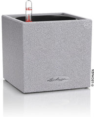 Cub de plante aromatice de înaltă calitate LECHUZA CANTO Stone 14 cu sistem de udare cu bețișor, gri piatră