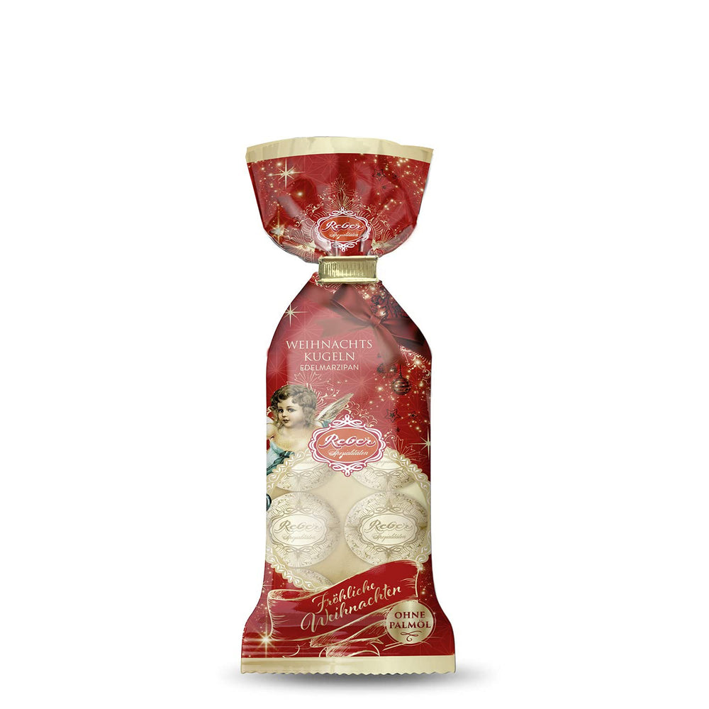 Reber Mozart balls with dark chocolate, pack of 6 with marzipan and nougat, vegan - 1 x 120 g