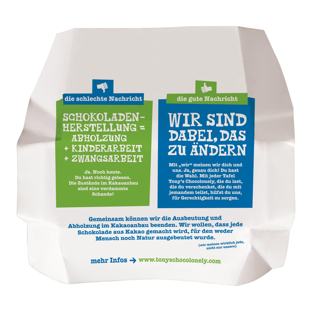 Tony's Chocolonely - Dark chocolate with almonds and sea salt 90g