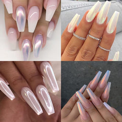 6 Farben Chrom Glitzerpulver Für Nägel, Chrome Nail Powder, Neon Pearl Nail Art Pulver Nagel Pigment Pulver Set DIY Nageldesign