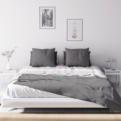 Soleil D'Ocre Adele, Zigzag cover, Thrown from the sofa, Polycoton, Grey, 220 X 240 Cm Duvets and quilts Naty Shop