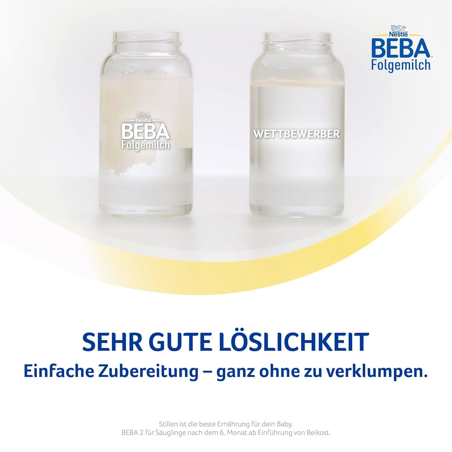 BEBA 2 - Follow-on milk after 6 months, with 5 HMO complex, age-appropriate protein content, lactose-free, palm oil-free, fish oil-free, baby food, baby milk powder, pack of 3 (3 x 800g)