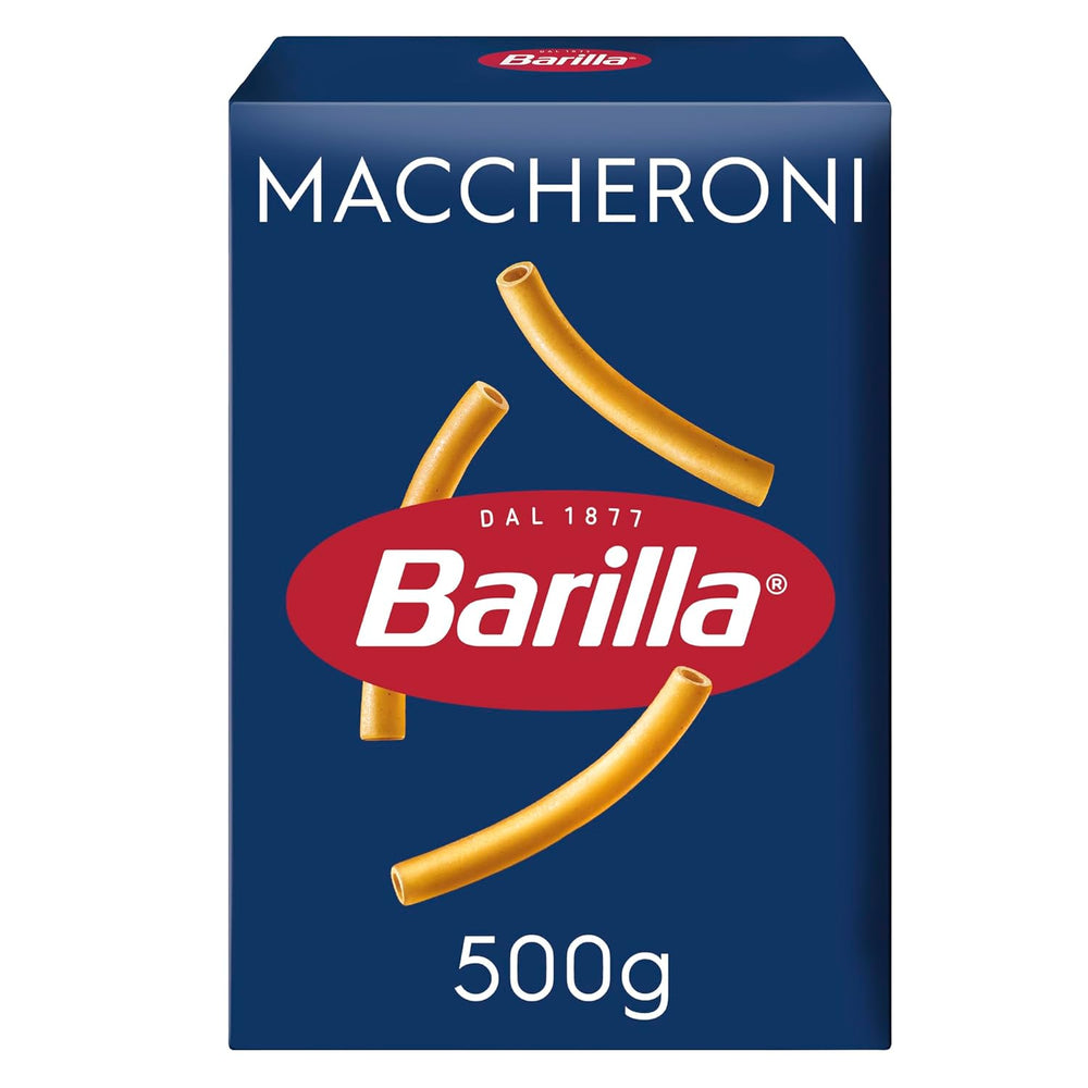 Pasta Barilla Classic Maccheroni no. 44 of high quality durum wheat, always al dente, 500g