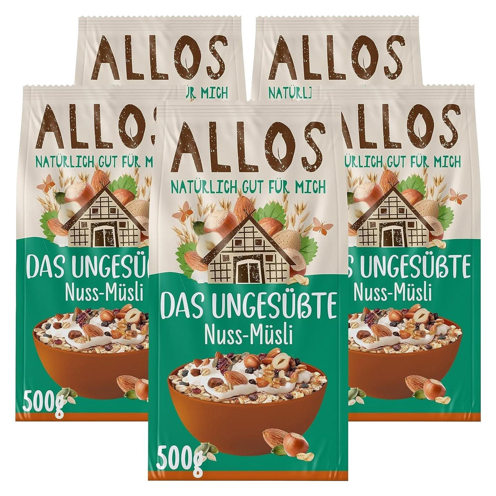 Allos, unsweetened berry muesli, package 5 x 500 grams Cereals Naty Shop Hazelnuts