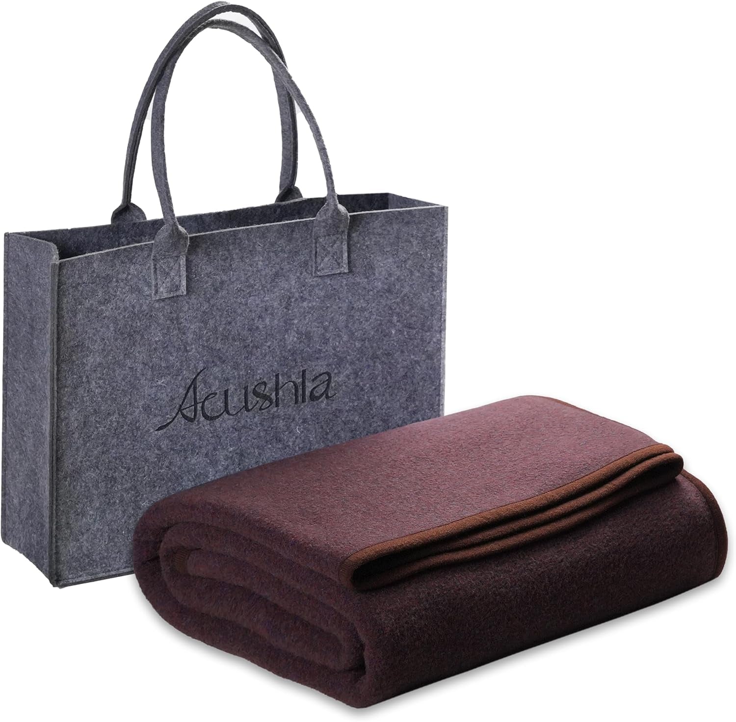 ACUSHLA 200.7X160 Cm, 1.7 Kg, Blanket, Woolen Blanket, Warm Travel Blanket, Knitted Blanket, Decorative, Blankets for Sofa, Chair, Couch, Bed, Living Room, Camping, Suitable for All Seasons Ww203 Beds and Covers Beuche den ACUSHLA-Store Brown 79" X 59"