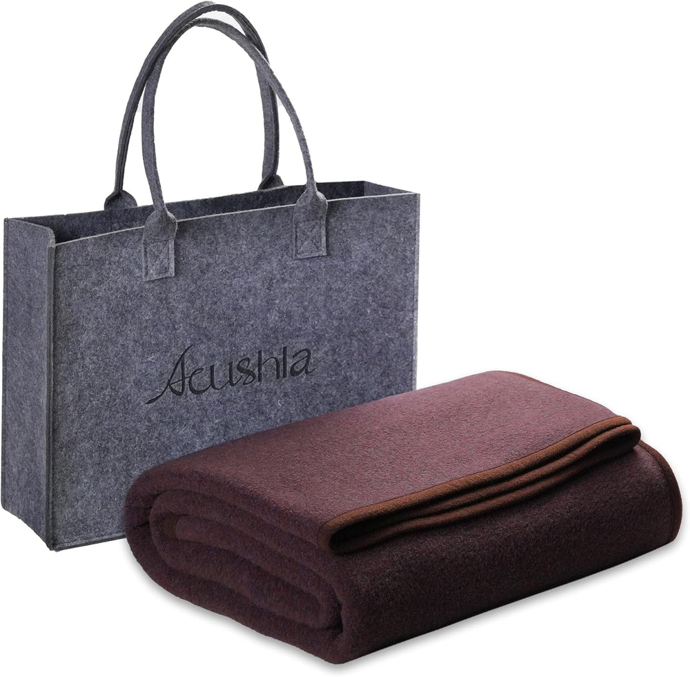 ACUSHLA 200.7X160 Cm, 1.7 Kg, Blanket, Woolen Blanket, Warm Travel Blanket, Knitted Blanket, Decorative, Blankets for Sofa, Chair, Couch, Bed, Living Room, Camping, Suitable for All Seasons Ww203 Beds and Covers Beuche den ACUSHLA-Store Brown 79" X 59"