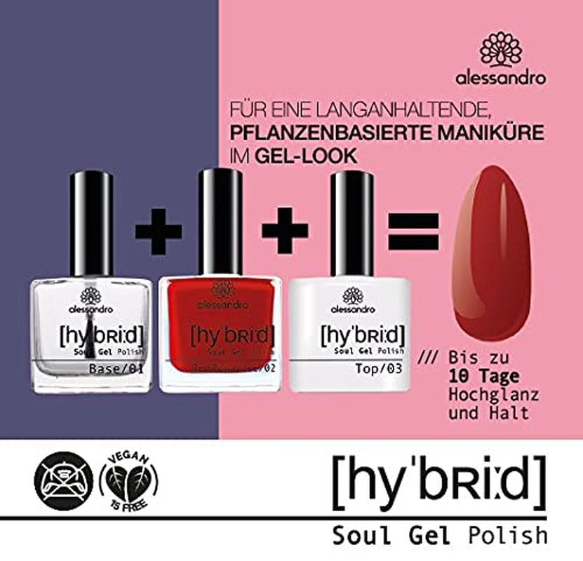 Alessandro Elegant Ruby Hybrid Nail Polish - Red-Dark Pink - Perfect nails in just 3 steps, without LED - Lasts up to 10 days!