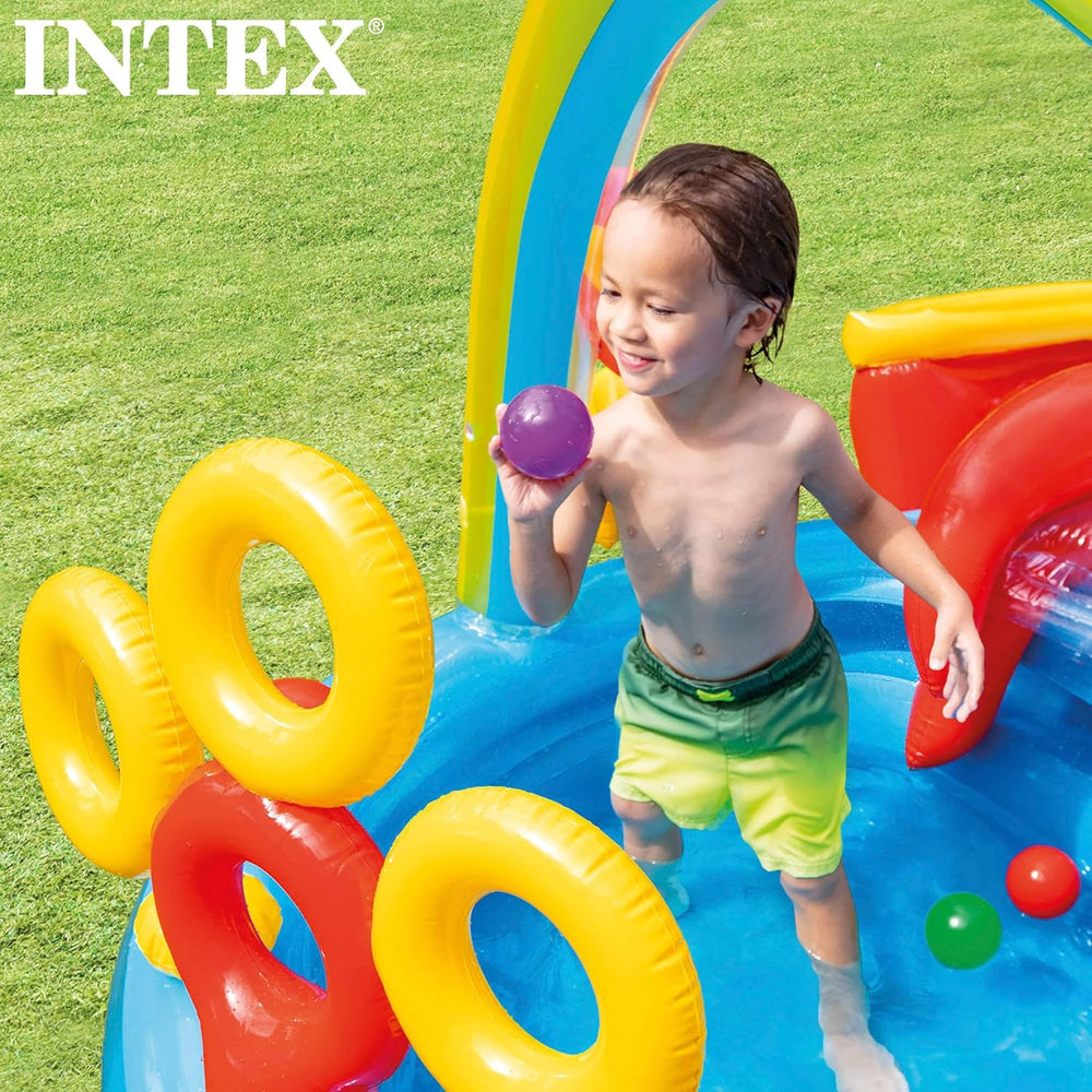 Intex Rainbow Ring Play Center - Children's above ground pool - Children's pool - 297 x 193 x 135 cm - For 3+ years 57453NP Multicolor 297x193x135 cm