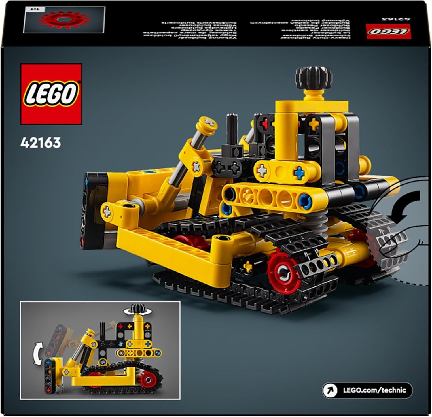 LEGO Technic Heavy Bulldozer Building Toy Bulldozer Add to Your Construction Site Construction Toy for Kids Tech Gift for Boys and Girls 7 Years Old 42163 Construction Sets Besuche den LEGO-Store