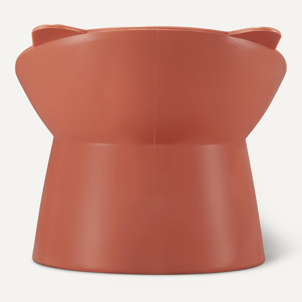 Amazon Basics Futternäpfe für Katzen, Katzenohrform, 2er-Pack, 13.2 × 13.2 × 11.4 cm, orange and blue