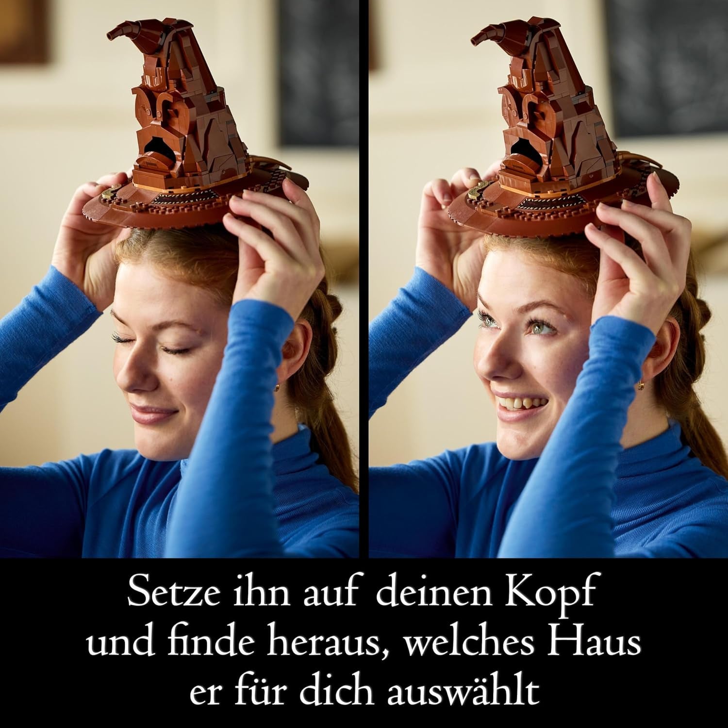 LEGO Harry Potter Talking Hat Hogwarts Model Adult Movie Gift For Women Men Mom Dad With 31 Random Sound Combinations Sorts You Into Your Hogwarts House 76429 Building Sets Besuche den LEGO-Store