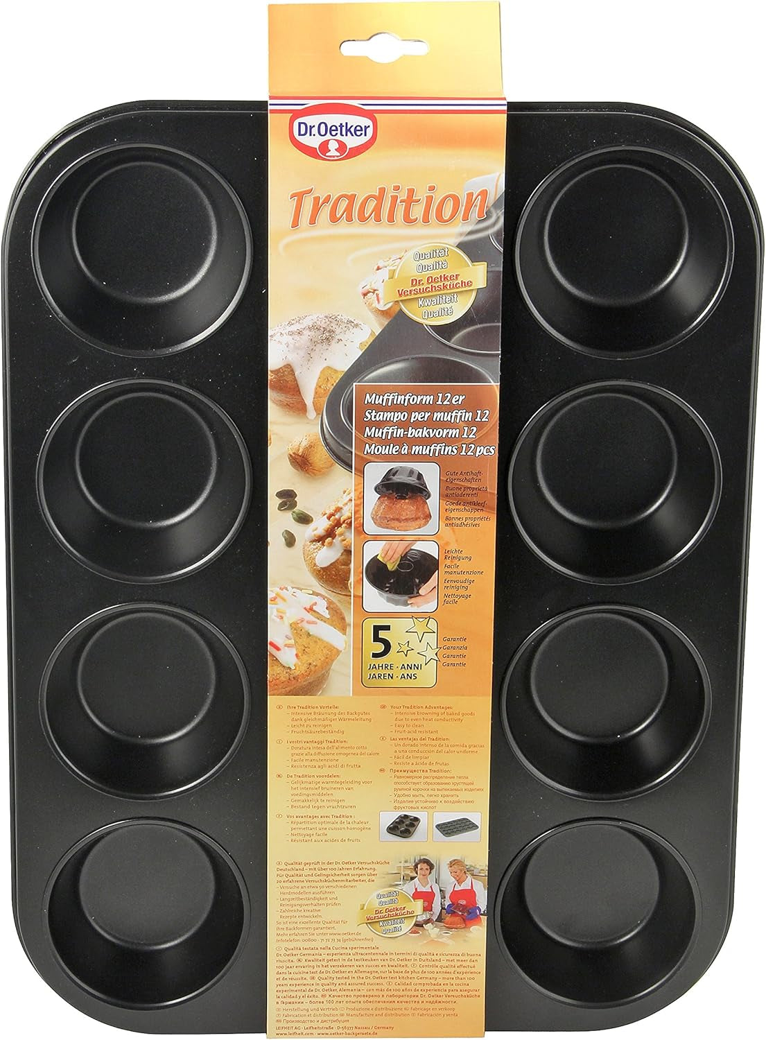 Dr. Oetker Muffinform 12-Er Mini Ø 7 Cm, Cupcake Form Für Saftige Muffins, Muffinblech Mit Antihaftbeschichtung, Menge: 1 Stück Molds and baking trays Naty Shop