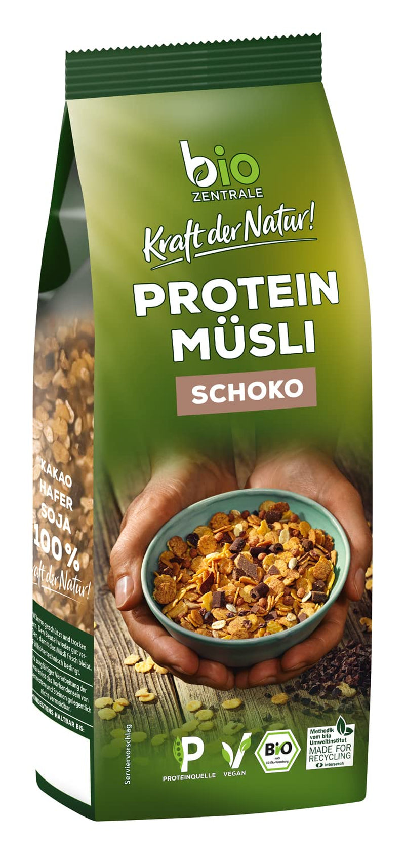 Biozentrale pure protein muesli - 375g - Organic with honey - As breakfast cereal or as a snack