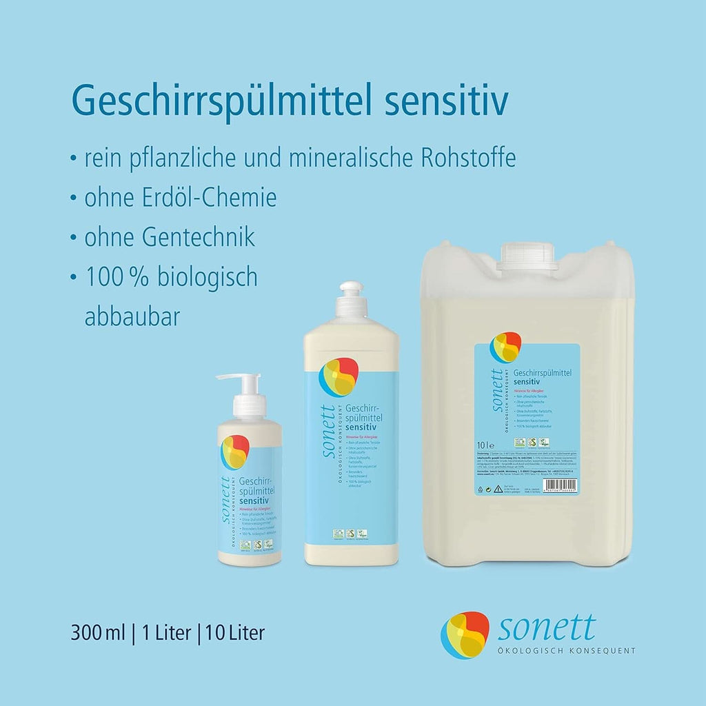 Lichid de spălat vase Sonett Sensitive, 1 litru Naty Shop