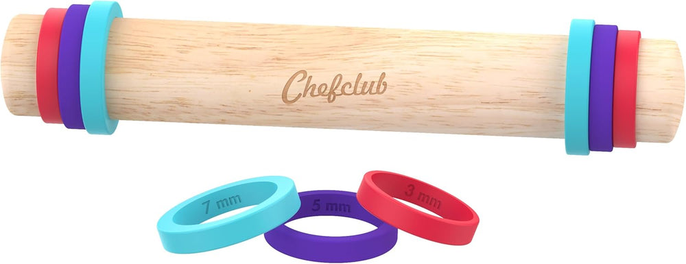 Teigrolle with adjustable rings