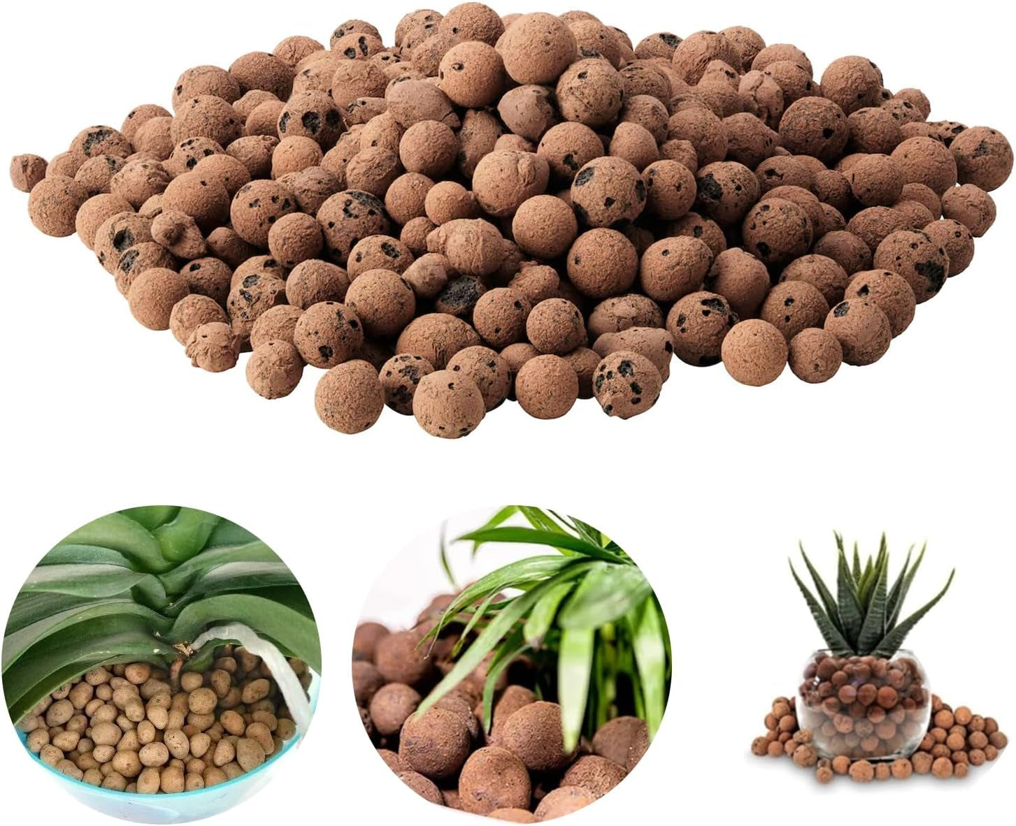 Coarse-Grained Clay Granules, Expanded Clay Granules, Plant Granules, Expanded Clay 1L Hydroponic Planting Substrate, 5-8mm Granulation Clay Granules