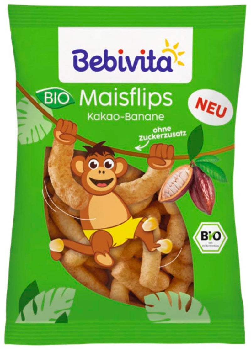 Snacks Corn Flips Cocoa Banana, 30G, pack of 7 (7X30G) Mother and Child Naty Shop Default Title